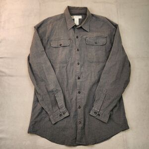 L.L. Bean Traveler Shirt‎ Men's XL Tall Blue Micro Check Button Up Long Sleeve